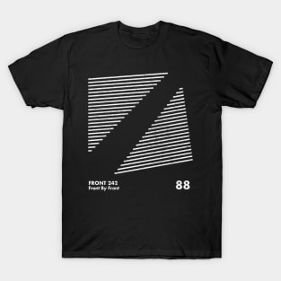 Front 242 / Front By Front / Minimalist Graphic Artwork Design T-Shirt